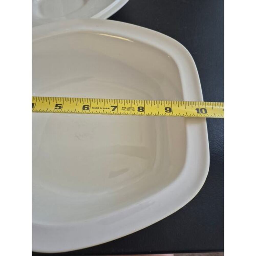 VTG MCM Poole Yellow Herb Garden Sage Casserole‎ Dish 2.5 Quart Rectangular Lid - Picture 11 of 11